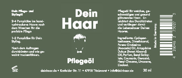 Pflegeöl für Zweithaar