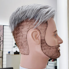 Joker Necmi - Barber Undercut hinten lang - 80 % Grauanteil
